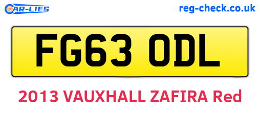 FG63ODL are the vehicle registration plates.