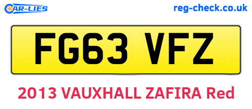 FG63VFZ are the vehicle registration plates.