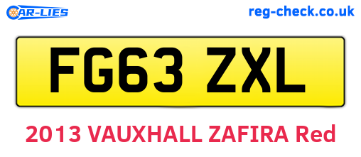 FG63ZXL are the vehicle registration plates.