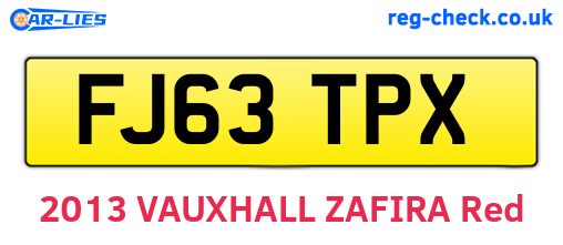 FJ63TPX are the vehicle registration plates.