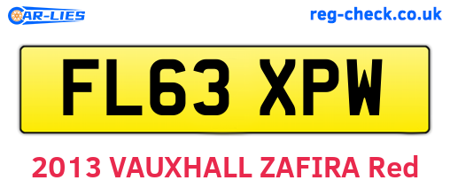 FL63XPW are the vehicle registration plates.