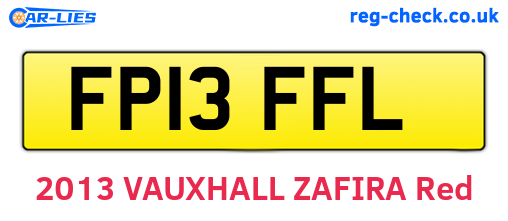 FP13FFL are the vehicle registration plates.