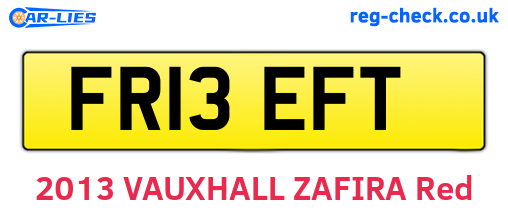 FR13EFT are the vehicle registration plates.