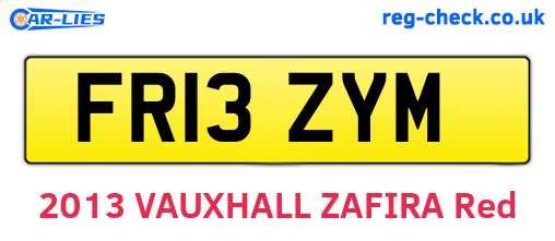 FR13ZYM are the vehicle registration plates.