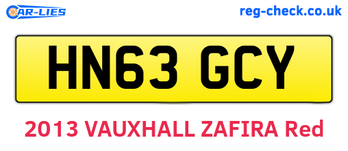 HN63GCY are the vehicle registration plates.