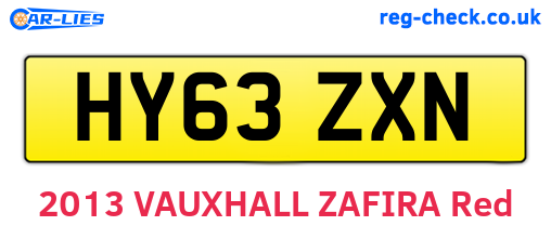 HY63ZXN are the vehicle registration plates.