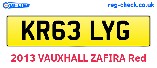 KR63LYG are the vehicle registration plates.