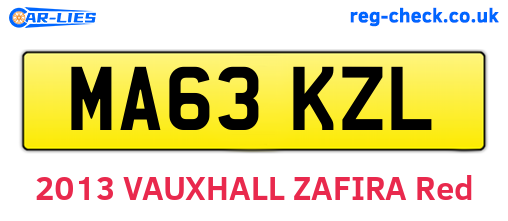 MA63KZL are the vehicle registration plates.