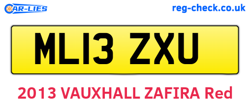 ML13ZXU are the vehicle registration plates.