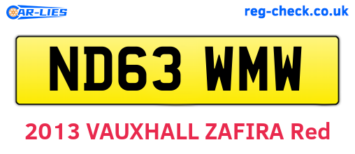 ND63WMW are the vehicle registration plates.