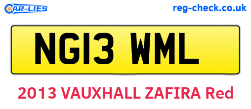 NG13WML are the vehicle registration plates.