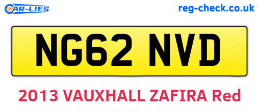NG62NVD are the vehicle registration plates.