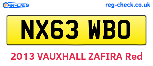 NX63WBO are the vehicle registration plates.