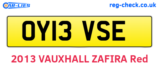 OY13VSE are the vehicle registration plates.