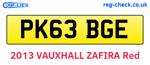 PK63BGE are the vehicle registration plates.