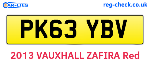 PK63YBV are the vehicle registration plates.