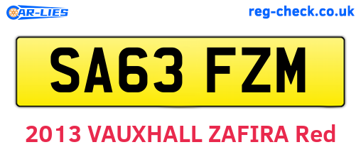 SA63FZM are the vehicle registration plates.