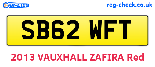 SB62WFT are the vehicle registration plates.