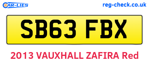 SB63FBX are the vehicle registration plates.