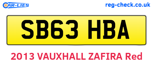 SB63HBA are the vehicle registration plates.