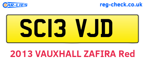 SC13VJD are the vehicle registration plates.