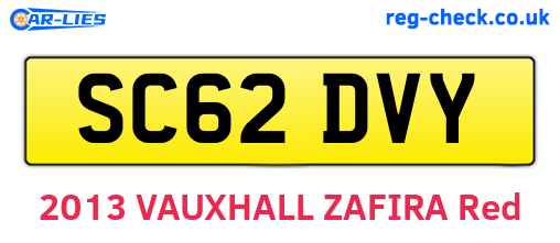 SC62DVY are the vehicle registration plates.