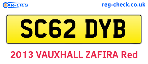 SC62DYB are the vehicle registration plates.