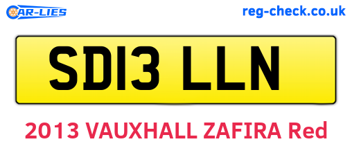 SD13LLN are the vehicle registration plates.