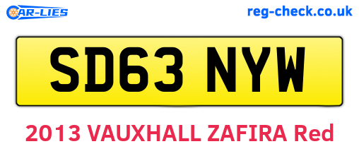 SD63NYW are the vehicle registration plates.