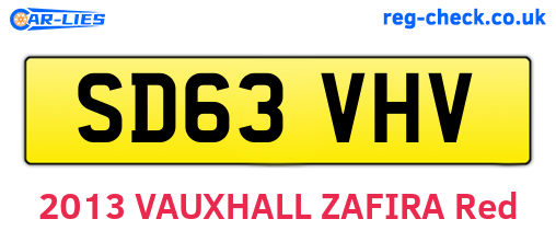 SD63VHV are the vehicle registration plates.