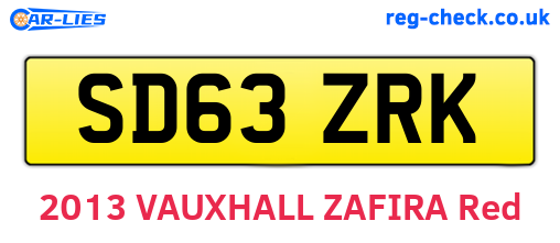 SD63ZRK are the vehicle registration plates.