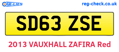 SD63ZSE are the vehicle registration plates.