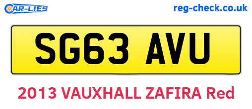 SG63AVU are the vehicle registration plates.