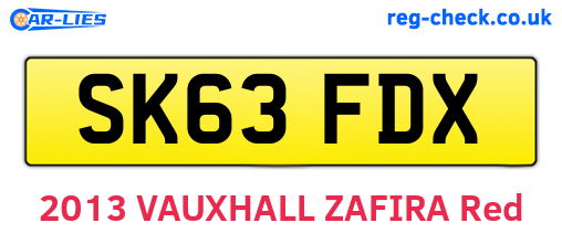 SK63FDX are the vehicle registration plates.