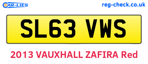 SL63VWS are the vehicle registration plates.