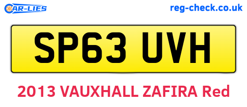 SP63UVH are the vehicle registration plates.