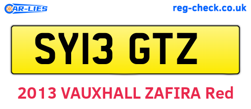 SY13GTZ are the vehicle registration plates.