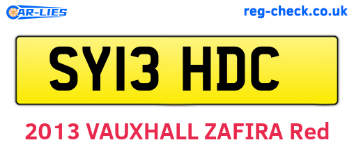 SY13HDC are the vehicle registration plates.