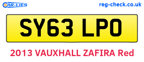 SY63LPO are the vehicle registration plates.