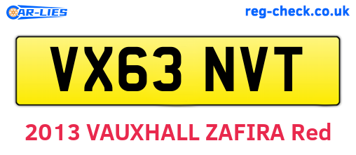 VX63NVT are the vehicle registration plates.