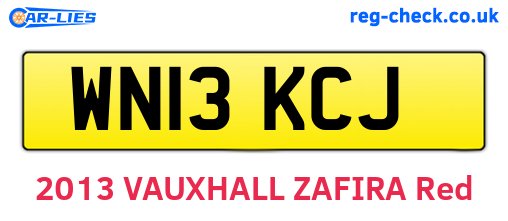 WN13KCJ are the vehicle registration plates.