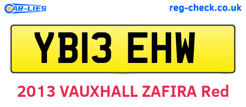 YB13EHW are the vehicle registration plates.