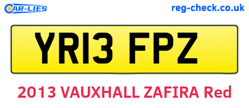 YR13FPZ are the vehicle registration plates.
