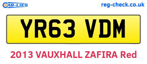 YR63VDM are the vehicle registration plates.