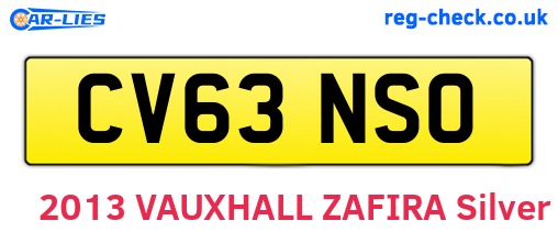 CV63NSO are the vehicle registration plates.