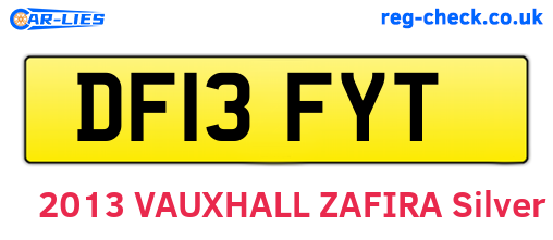 DF13FYT are the vehicle registration plates.