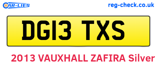 DG13TXS are the vehicle registration plates.