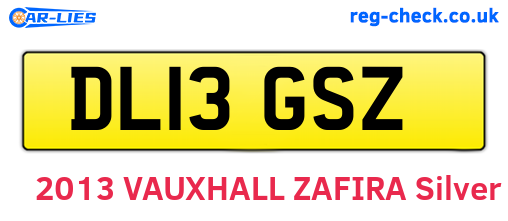 DL13GSZ are the vehicle registration plates.