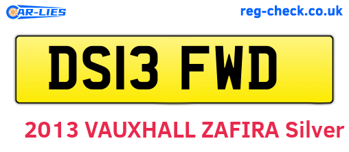 DS13FWD are the vehicle registration plates.