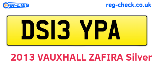 DS13YPA are the vehicle registration plates.